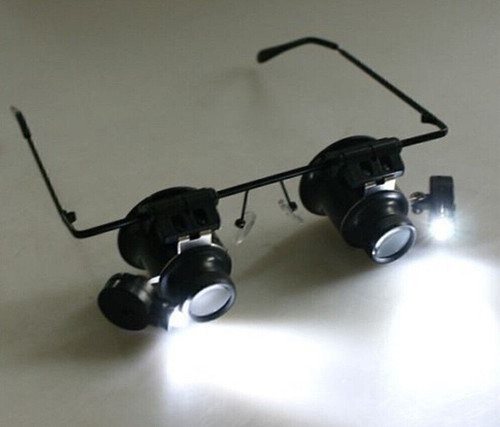 20x Vergrößerung Augenlupe Brille Lupe Linse Juwelier Uhr Reparatur mit LED Licht - Bild 8 von 9