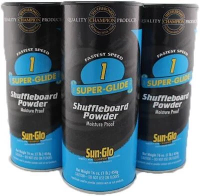 3 Pack Of Sun-Glo #1 Speed Super-Glide Shuffleboard Powder Wax