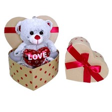 Orsetto cuore Love 24cm Orso Peluche Grigio in Scatola  San Valentino 