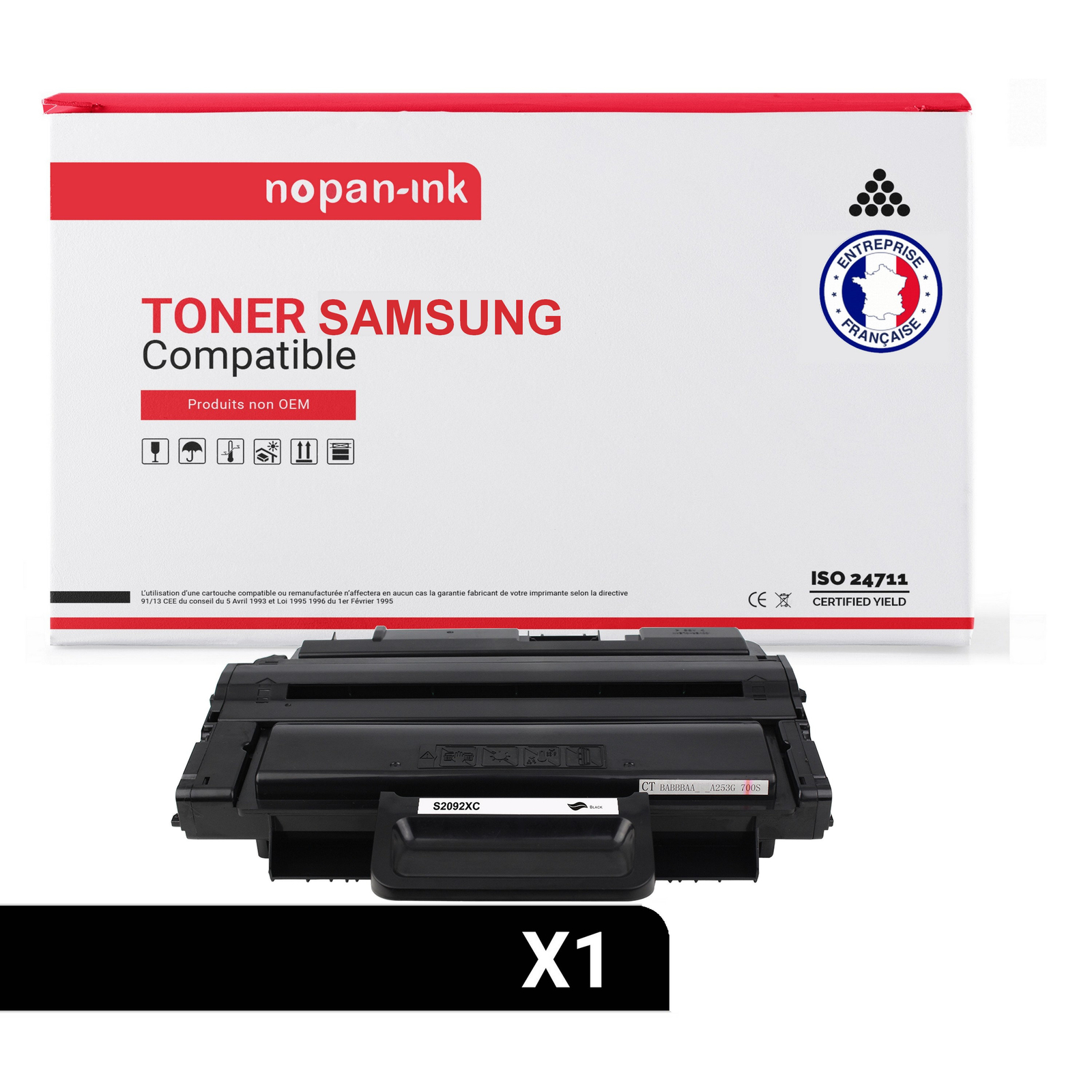 Toner SAMSUNG MLT-D2092L Noir compatible NOPAN-INK pour imprimantes laser Samsung SCX et ML