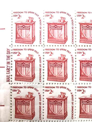 US SCOTT #1582 Freedom To Speak Out Root Of Democracy 2c Block 15 ...