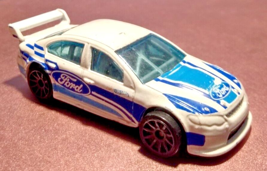 Hot Wheels Ford Falcon Race Car 2012 New Models Junk White Australia Loose Used