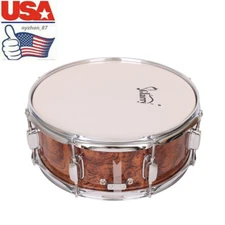Snare Drum 13 x 3.5" Poplar Wood Percussion Set with Drumstick+Strap+Drum Key