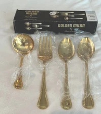 Hostess Set Of 4 Golden Milan By Home Concepts Japan New In Package