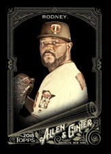 2018 TOPPS ALLEN GINTER X BASEBALL BASE CARD #207 Fernando Rodney Twins