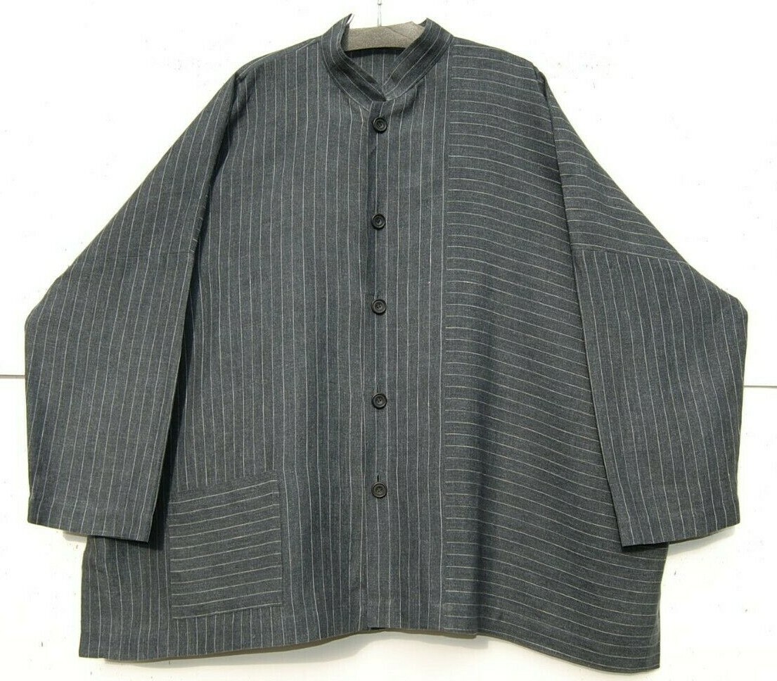 トップス eskandar \"denim stand collar over shirt\" SHOP TOPS