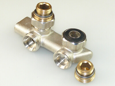 COSMO UMLENKSTÜCK ECK ECKFORM 3/4'' x 1/2'' VENTILHEIZKÖRPER HAHNBLOCK MR18/1