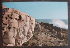 postcard Medusa Side Antalya Turkey  art older chrome