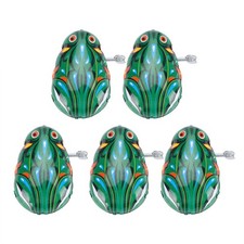 5 PCS Clockwork Pet Toy Iron Sheet Frogs Suitable For Cat Dog Playing