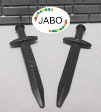 (N11/1/3) LEGO 2x 98370 Sword Pearl Dark Gray 79007 9472 70403 9468 79018