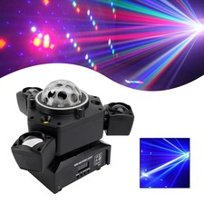 Three Head LED Stage Light Beam Moving Head Light With Laser DJ Disco Party R1