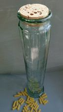 Retro Tall Glass Spaghetti Pasta Storage Jar Cork Stopper
