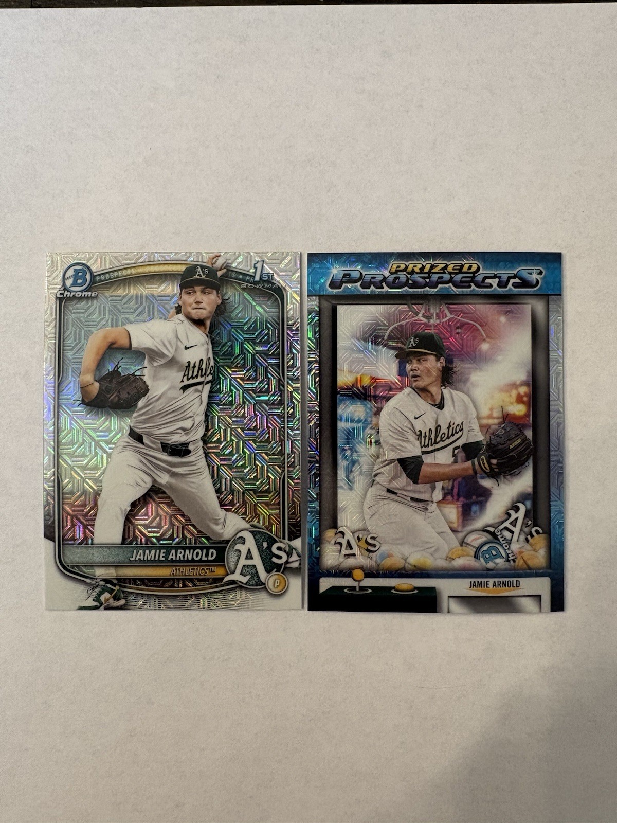 2025 Bowman Draft Chrome Jamie Arnold 1st Bowman Mojo #BDC-30 + PP-11 Athletics