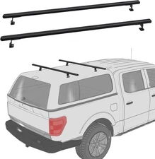 60" Truck Topper Ladder Rack,Adjustable Aluminum Camper Shell Roof Rack 500lbs