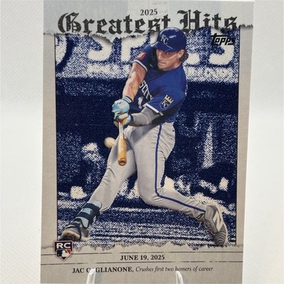 Topps 2026 Series One #GH-25 Jac Caglianone Rookie Royals 2025 Greatest Hits NM