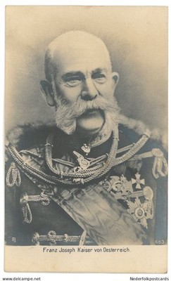 1900s royalty Austria Emperor Frans Joseph pose photo postcard