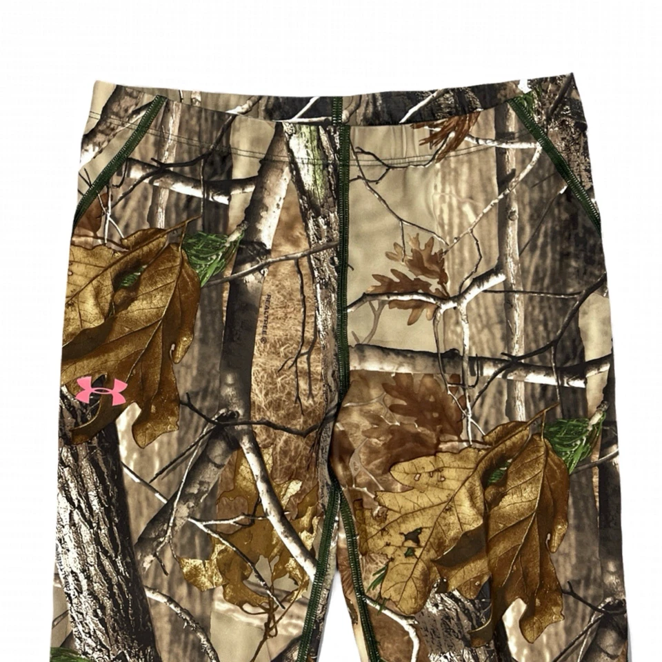 Leggings femininas Under Armour Realtree camuflagem controle de perfume caça ao ar livre pequenas - Imagem 4 de 4