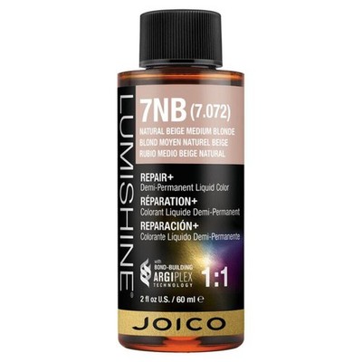 Joico LumiShine Demi-Permanent Liquid Hair Color 2 fl.oz-7NB Natural Beige Mediu