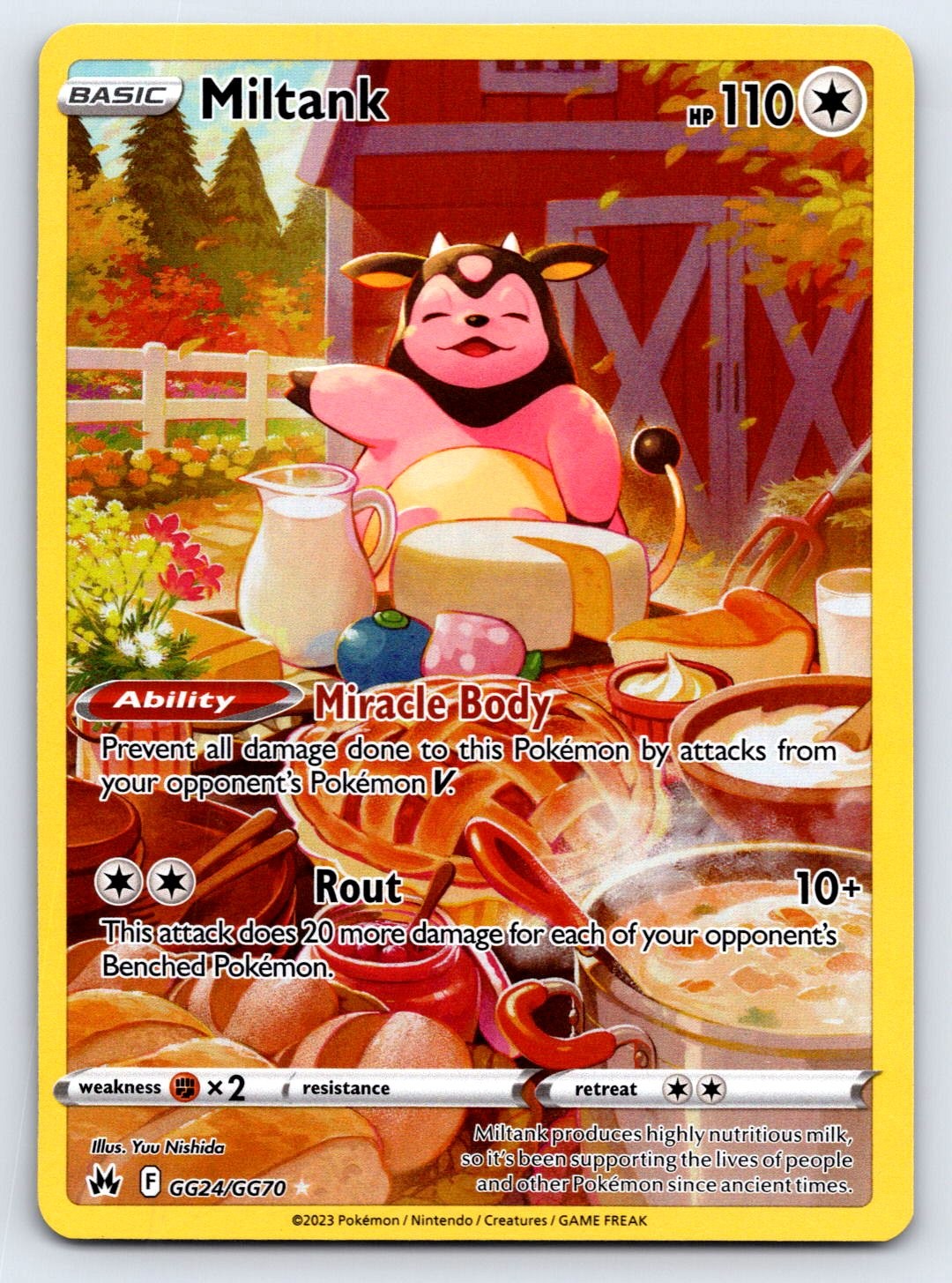 Miltank Holo Ultra Rare SWSH: Crown Zenith: Galarian Gallery GG24/GG70 NM