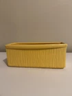 McCoy Bright Dandelion Yellow Rectangle Planter Grass Ridges MCM USA 8.5” X 4”