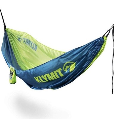Klymit Traverse Doppelhängematte leicht grün blau mit Karabinern 400lb 