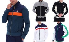 Fila Mens Track Jacket Full Zip Up Casual Classic 80s Retro Sports Top