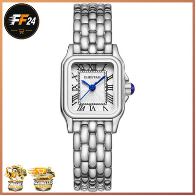 Armbanduhr Damen Analog Quarz Vintage Rechteckig Römisches Zifferblatt
