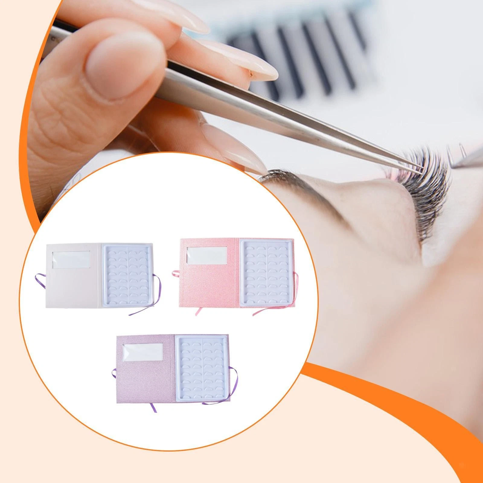 False Eyelash Storage Book Sample Presentation for Women Lashes Container