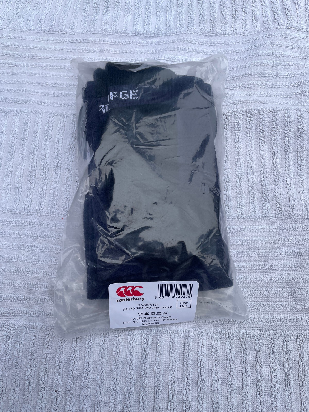 Mens CANTERBURY IRELAND RUGBY UNION TRAINING EIRE SOCKS Navy UK MADE L UK 11-13