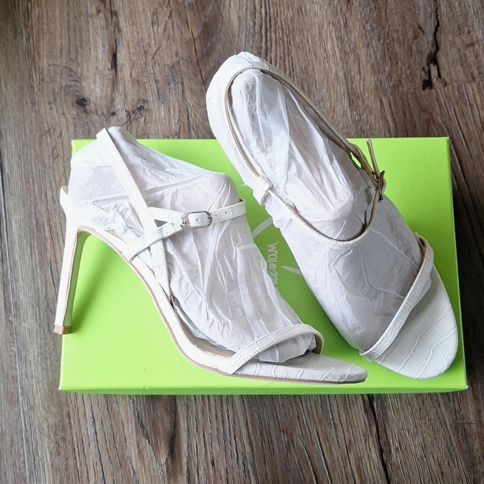 NWT Sam Edelman White Croc Doran Heel size 8.5
