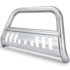 for 04-23 Ford F-150 / 2006-08 Mark LT Front Bull Bar Bumper Grille Guard Chrome