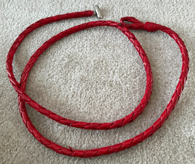 Vintage Giorgio Armani Braided Red Leather Wrap Belt OSFM