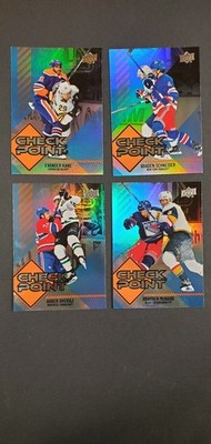 Lot of 4 2024-2025 Upper Deck Series 1 Check Point NHL Hockey Cards