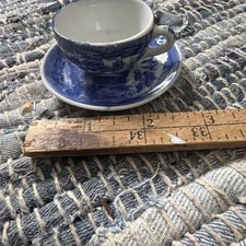 Vintage - "Blue Willow" child's toy cup  saucer. And extra cup