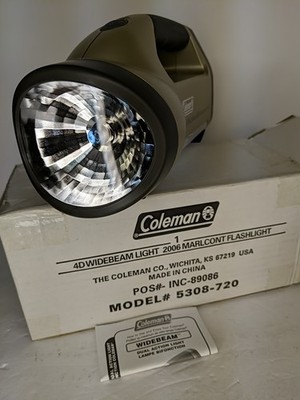 Coleman 4D Widebeam Light 2006 Marlcont Flashlight Model #5308-720