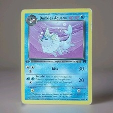Dunkles Aquana 1. Edition Pokemon Karte Deutsch 45/82 Team Rocket