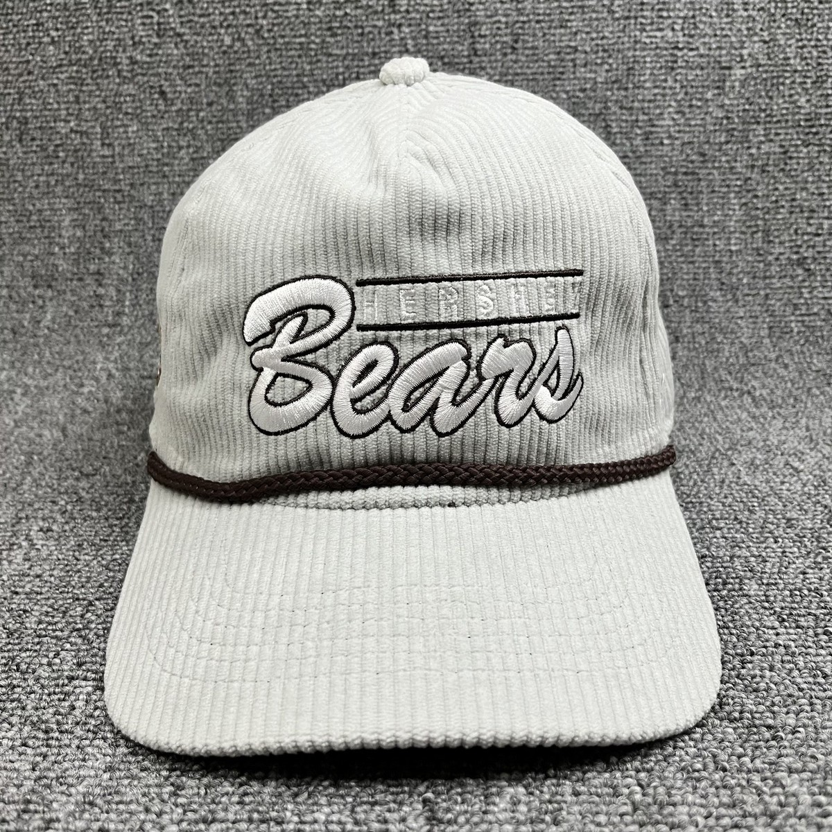 Hershey Bears AHL '47 Brand Hitch Corduroy Rope Snapback Hat Gray Brown