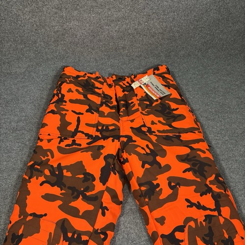 Vintage NWT Winchester Pants Mens XL Insulated Blaze Orange Camo Hunting Zip Off - Picture 2 of 16