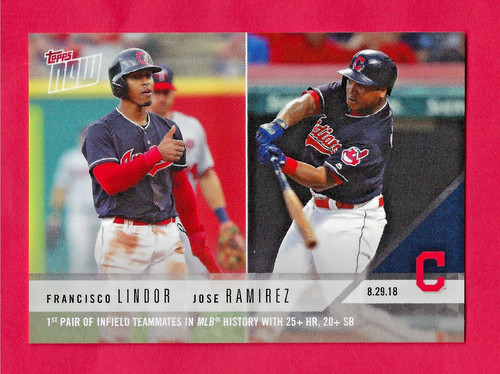 2018 Topps Now 659 Francisco Lindor / José Ramírez