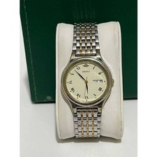 Vintage Seiko V733-6B20 Two-Tone Day-Date Rom...