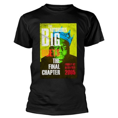 Biggie Smalls Final Chapter schwarzes T-Shirt NEU OFFIZIELL