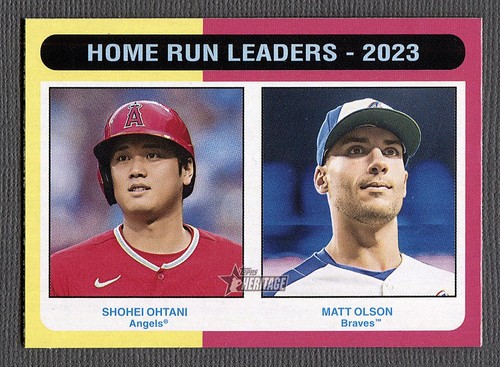 2024 Topps Heritage #307 Home Run Leaders Shohei Ohtani Matt Olson