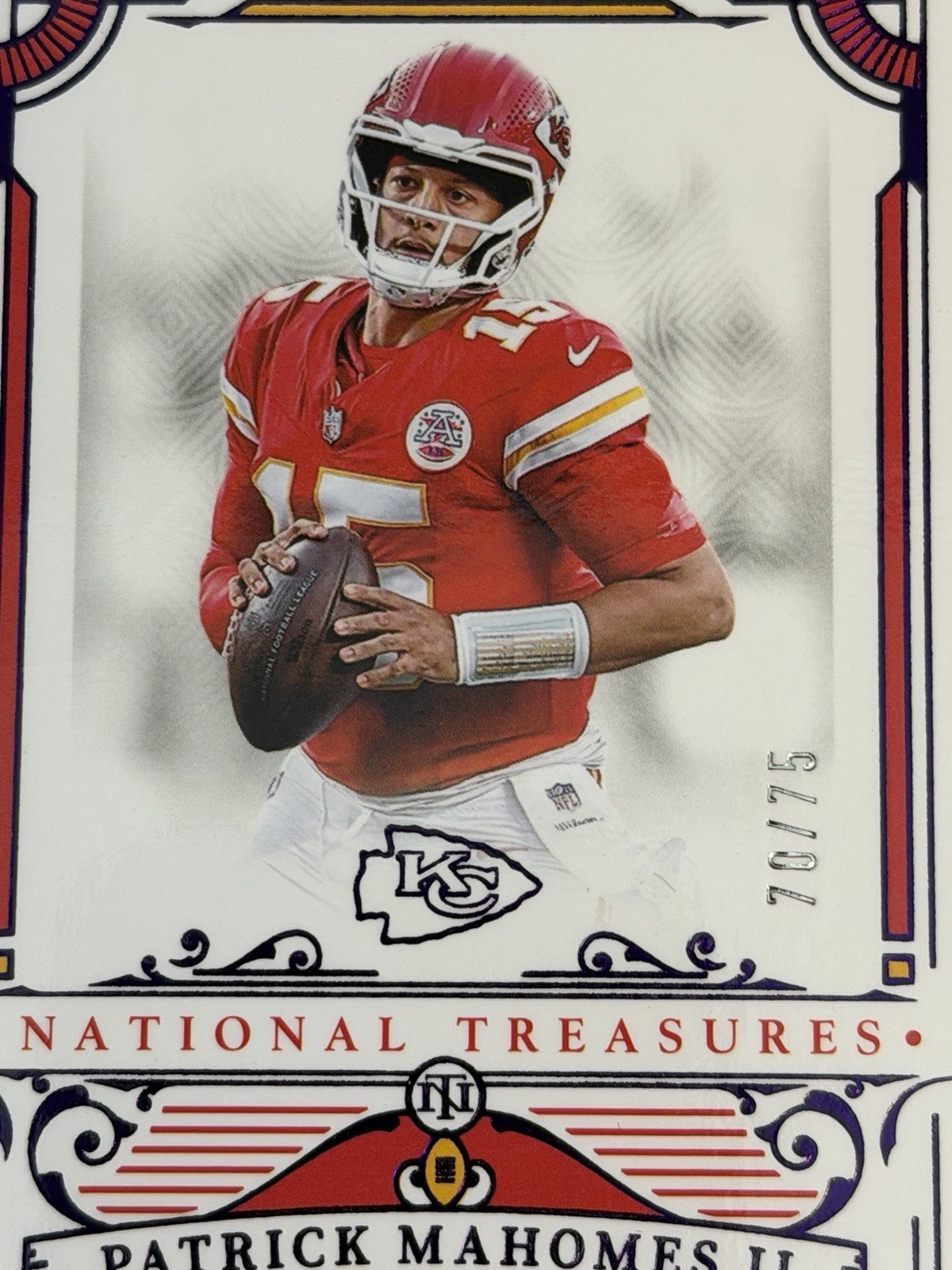2025 Panini National Treasures - Patrick Mahomes II #47 Purple /75 view 7