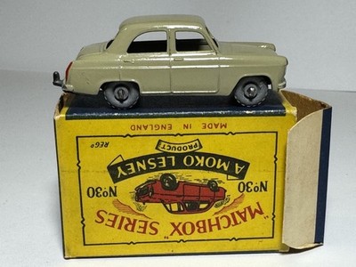 1956 Matchbox Lesney No. 30A Ford Prefect B2 Style Box Crimp MW