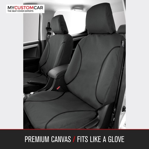 For Toyota Prius V Hybrid Wagon 2012-2021 Canvas Grey Custom Front Car Seat - Picture 3 of 12