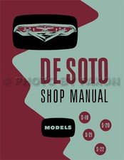 1954 1955 Desoto Shop Manual 54 55 De Soto Repair Service Book S19 S20 S21 S22