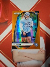 2024 Panini Prizm Football Orange Prizm Rookie J.C. Latham /249
