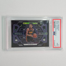 2021 Panini Obsidian Trae Young Pitch Black Electric Etch Purple /75 PSA 9
