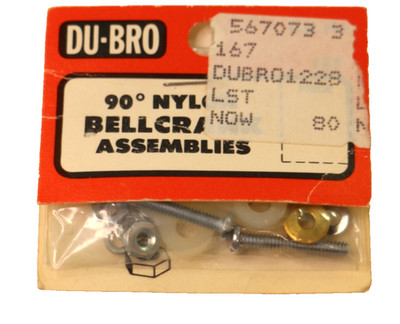 Vintage Du-Bro #DUBRO1228 90* Nylon Bellcrank Assemblies New in Package