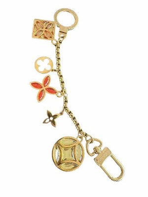 Louis Vuitton Porte Clés Chaine Ice Flower Key Ring Charm M66783   Authentic